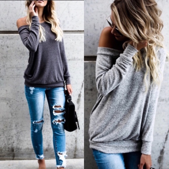 SOFT Sweatshirt Tunic Pockets Long Sleeve Pullover - Picture 2 of 8